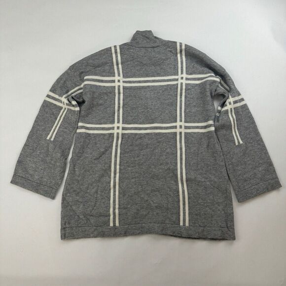 Tommy Hilfiger Gray White Pullover Sweater Turtleneck Tunic L/S Size M SOFT! - Picture 10 of 10